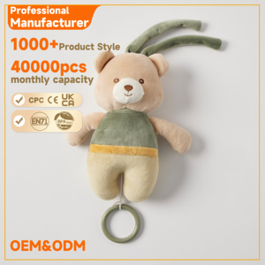Juguete Musical Educativo Colgante de Peluche para Cuna, Conejito Arcoíris con Melodía, Caja Musical, Desarrollo Sensorial del Bebé - Product Image 5