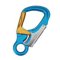Mousqueton de sécurité anti-accrocs à verrouillage par bouton 35kN, mousqueton robuste pour l'escalade, le travail en hauteur et les activités de plein air
