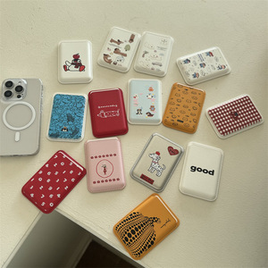 Porte-cartes magnétique <span class=keywords><strong>sans</strong></span> <span class=keywords><strong>fil</strong></span> en cuir PU Persimmon Bear compatible <span class=keywords><strong>avec</strong></span> iPhone 17 16 15 14 - Product Image 1