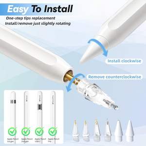 WENKU Stylet de Précision pour Écriture et Dessin, Pointe en Plastique, Pro/2ème/1ère Génération/USB-C, Ultra-Fin 0,7 mm, Pointes Remplaçables, Détection d'Angle d'Inclinaison - Product Image 3