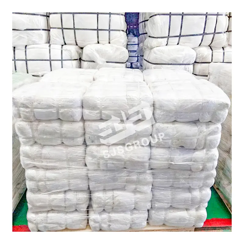 White Cotton Wiping Rags Cotton Wiper Bales in Wholesale 100% Cotton White Color Industrial Cleaning Oil Ect white rag