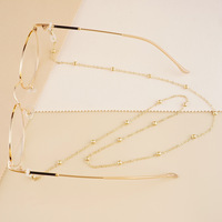 Chaîne de lunettes plaquée or tendance, cordon pour lunettes de soleil et de lecture, support de lunettes en métal perlé pour hommes et femmes