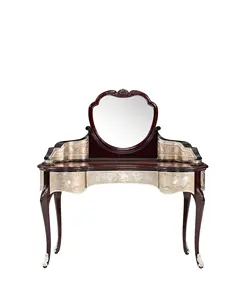 Factory can be customized dressing table bedroom furniture dresser fitted with mirror in the shape of heart dressing cabinet