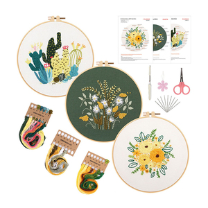 New Arrivals Hand Embroidery Stitch Kit Diy Handmade Decoration Creative Flower Embroidery Cross Stitch Beginner Kit