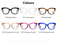 Monture optique couleur bonbon, bloquant la lumière bleue, grosse monture de lunettes pour femmes, lunettes de Prescription personnalisées