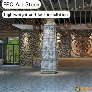 PU Artificial Stone Lightweight Faux Stone Wall Panel FPC Cobblestone Exterior Wall Cladding Wall Tiles