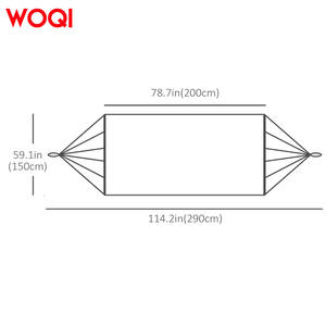 Hamac en coton Woqi 700g, pliable et portable pour l'extérieur, avec sangles de suspension pour arbre, design tropical, pour le camping et les voyages - Product Image 2