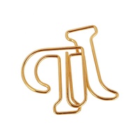 Promotion cadeaux bon marché nom de l'entreprise abréviation personnaliser métal mots d'or trombone avec Logo