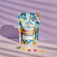 Sac de forme personnalisée en mylar avec fermeture à glissière refermable Emballage de bonbons doux au toucher 3.5g 7g 28g