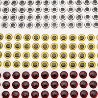 100 yeux de pêche holographiques 3D de 5 mm pour leurres, yeux de poisson artificiels, autocollants pour appâts artificiels DIY