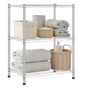 조정 가능한 금속 보관 선반 3 단 와이어 선반 유닛 주최자 와이어 랙 500lbs 용량 주방 차고 - Product Image 4