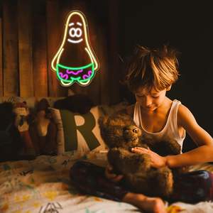 Anime Sponge <span class=keywords><strong>Bob</strong></span> Patrick Star insegna al neon per la decorazione della parete, simpatici personaggi dei cartoni animati luce notturna a Led per la stanza dei bambini, Neon luminoso <span class=keywords><strong>L</strong></span> - Product Image 4