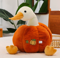 Set Boneka Plush Bebek Labu Bordir Persimmon, Boneka Isi Dakron, OEM ODM Custom Grosir Partai Besar
