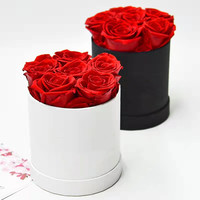 Bunga Mawar Awet Kustomisasi Grosir dalam Kotak Bundar Cantik - Tahan Lama 3-5 Tahun untuk Hadiah Hari Ibu & Hari Valentine