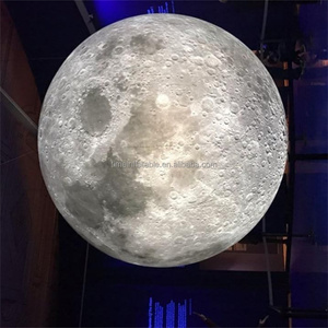 <strong>Space</strong> Theme Airtight Inflatable Moon Ball Floating Inflated Balloon Earth Natural Satellite Educational Party Decoration