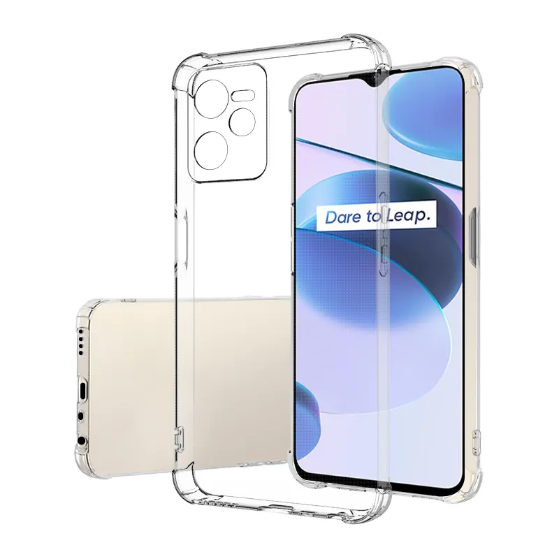 Anti-knock TPU Transparent Mobile Phone Case Shockproof Soft Clear TPU Protect Cover Case For Realme C35 4G