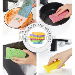 Bán Hot Eco-thân Thiện Món Ăn Rửa Sponge Custom Made Gỗ Khô Bột Giấy Nén Tự Nhiên Hình Chữ Nhật Cellulose Làm Sạch Bọt Biển - Product Image 6