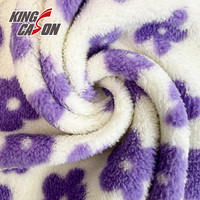 Kingcason Fabricant Grossiste Tissus Polaires Arctiques 100% Polyester Double Face à Imprimé Floral pour Couvertures et Plaids