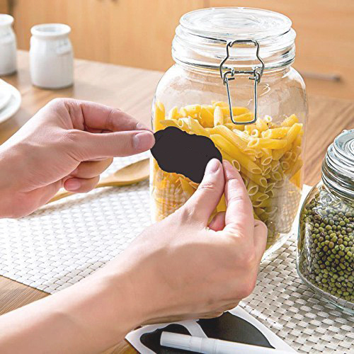 En gros Réutilisable Tableau Rustique Mini Cuisine Menu Étiquettes de Tableau Blanc Marqueur de Craie Pour L'étiquetage