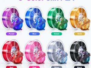Filamento PLA de Seda Yiqiu3D de 1.75mm, 8 Colores, Brillo Metálico de Alta Velocidad, Filamento para Impresora 3D de 1kg para Bambu Lab Creality - Product Image 1
