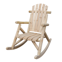 Livraison rapide mobilier d'extérieur chaise à bascule moderne chaises à bascule en bois pour adultes