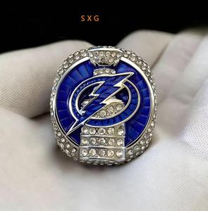 Anello del Campionato <span class=keywords><strong>2020</strong></span> dei Tampa Bay Lightning, Hockey Americano, Lega Placcata Argento 925, Regalo Unisex alla Moda - Product Image 4