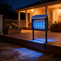 Piège à insectes intelligent à énergie solaire, écologique, portable, avec capteur de lumière, étanche, pour intérieur et extérieur, patio