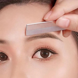 Lot de 10 rasoirs à sourcils en acier inoxydable pour femmes, outils de maquillage pour l'épilation des sourcils et du visage - Product Image 3