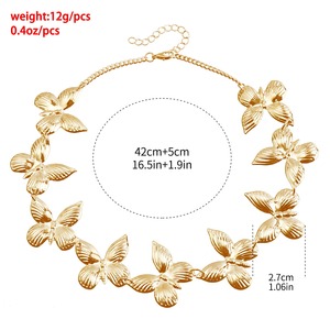 Creative hyperbole métal papillon collier hip-pop punk gland collier ensemble mode jolie fille chaude bijoux ornement décoration - Product Image 6