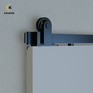 Kit Hardware per Porte Scorrevoli in Acciaio al Carbonio Resistente per Esterni Oksun, Binari Impermeabili per Porte in Legno, Kit Hardware per Porte Scorrevoli - Product Image 1