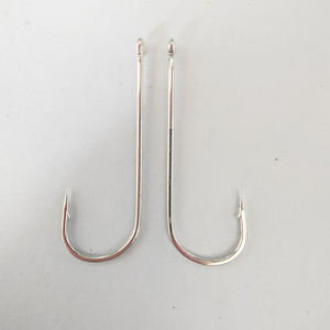 Agujero Aberdeen tira fina anzuelo de mar con anillo 3/0 # anzuelo de mar aligeramiento mango recto cebo vivo anzuelo de pesca de mar - Product Image 5