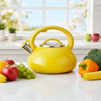 Bouilloire sifflante en acier inoxydable de haute qualité pour cuisinière, 2,7 litres, technique de soudure à fond unique, pour faire bouillir l'eau