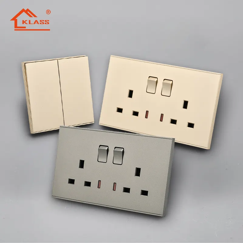 2 Gang Switch Big Board Series Iron Back Board Flame Resisted PC Panel Wholesale Price Commercial And Home Use