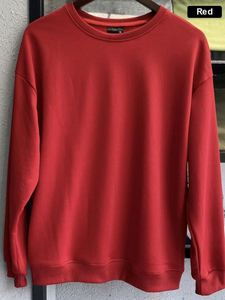 Sweat-shirts à col rond beiges de haute qualité pour hommes, unis, pour la gym, avec broderie de logo personnalisée, grandes tailles, avec capuche pour l'hiver - Product Image 3