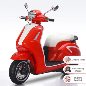 Moto électrique vintage 12V pour enfants avec roues auxiliaires, véhicule électrique pour enfants OEM - Product Image 1
