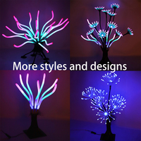 Lumière LED en forme d'arbre de chrysanthème à neuf queues de renard fantastique avec effet de dégradé de couleurs pour la décoration de jardin et de parc en extérieur
