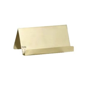 Pure Brass Business <b>Card</b> Holder 9x5x4.5cm Durable Rectangle Stand For <b>Table</b> Wedding Place <b>Cards</b> - Product Image 5