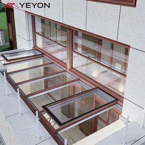 Puits de lumière contemporain étanche pour sous-sol, avec cadre en aluminium <span class=keywords><strong>et</strong></span> <span class=keywords><strong>couverture</strong></span> en verre trempé, idéal pour villa, chambre <span class=keywords><strong>et</strong></span> extérieur - Product Image 1