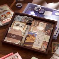 Ensemble cadeau de journalisation artistique vintage, kit de papeterie complet avec matériaux décoratifs pour les jeunes créatifs