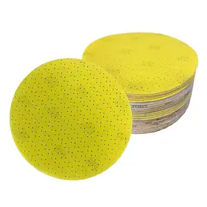 225mm Trockenbau-Mehrloch-Schleifpapiers cheibe gelbe Klett schleif scheibe für Trockenbau schleifer