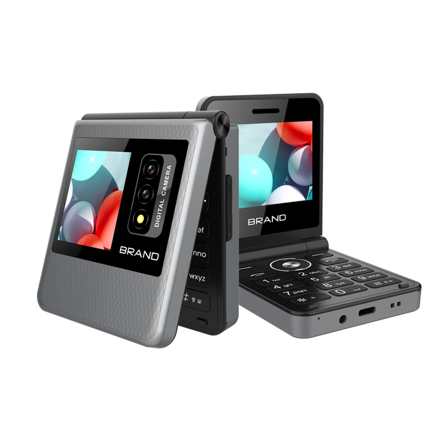 2.4 Inch Dual Screen 2G GSM Double Sim Card Large Battery Foldable Button Feature Phones