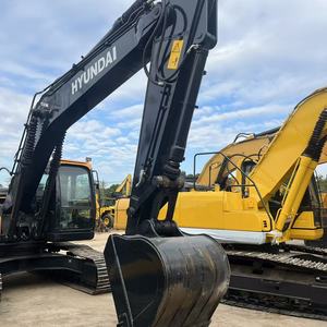 Excavatrice sur chenilles Hyundai 225LC-9 jaune, équipement de construction hydraulique - Product Image 5