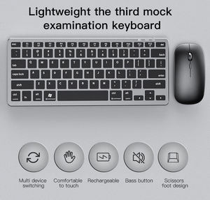 Conjuntos combinados de teclado y ratón ultrafinos inalámbricos de 2.4G, conjunto de teclado y ratón inalámbricos para Android y Windows - Product Image 6