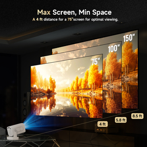 Projecteur de films LED portable d'extérieur HY310 Android 14 330 ANSI compatible 8K avec objectif automatique, Wi-Fi, haut-parleur Bluetooth, pour camping, format de poche - Product Image 4