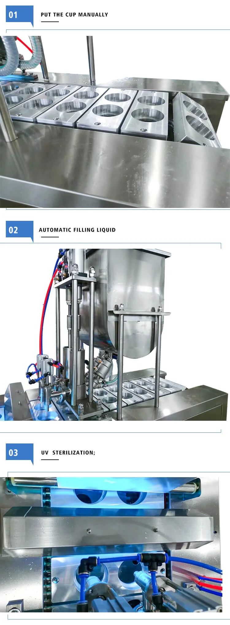 small cup filling sealing machine