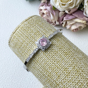 SPJ a basso prezzo scintillante 925 in argento Sterling bracciale gioielli in zircone cubico giallo rosa pietra diamante bracciali Tennis <span class=keywords><strong>donna</strong></span> - Product Image 2