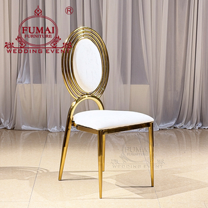 เก้าอี้งานแต่งงานโครงเหล็กสแตนเลสสีทองทันสมัยสำหรับงานหรูหรา - Product Image 3
