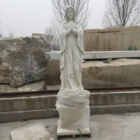 Granit religieux catholique en gros grand extérieur pierre vierge mère sainte sainte marie statues de marbre de jardin