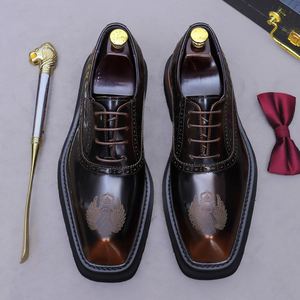 Brand New High Quality Men's <b>Height</b> <b>Increasing</b> Autumn Business Formal <b>Shoes</b> Stylish High-End Designed Lace-Up - Product Image 2