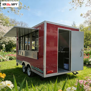 Remolque de Comida Móvil Cuadrado de Fibra de Vidrio y Acero Galvanizado con Certificación DOT CE, Equipado para Hot Dogs, Pizza y Papas Fritas - Product Image 4